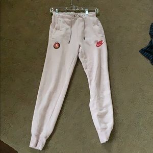 Nike light pink sweat pants